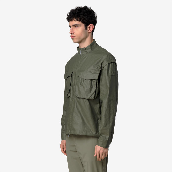 ORIAN NATURAL BLEND - Jackets - Short - Man - GREEN LICHEN COMBO 5