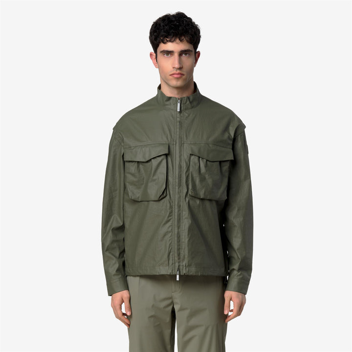 ORIAN NATURAL BLEND - Jackets - Short - Man - GREEN LICHEN COMBO 4
