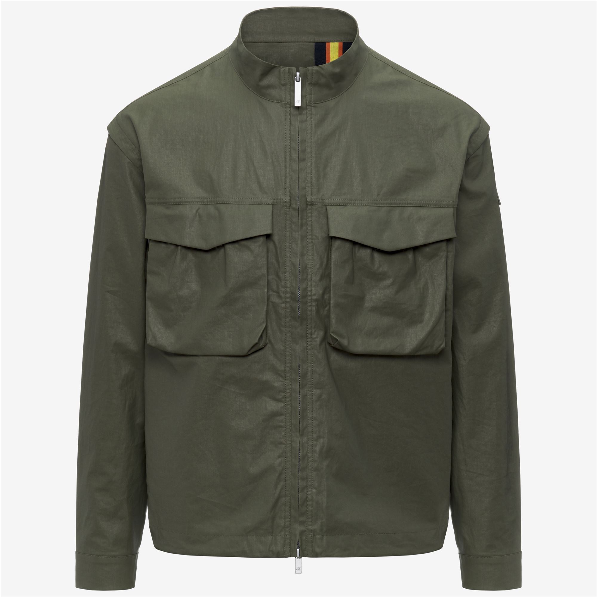 Jackets Man ORIAN NATURAL BLEND Short GREEN LICHEN COMBO