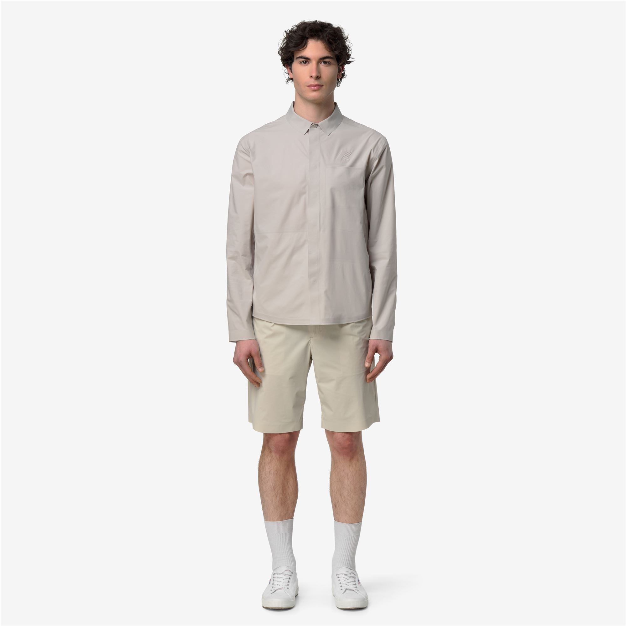Jackets_Man_SHARRIE TECH OVERSHIRT_Short_BEIGE LT - Commercial 4