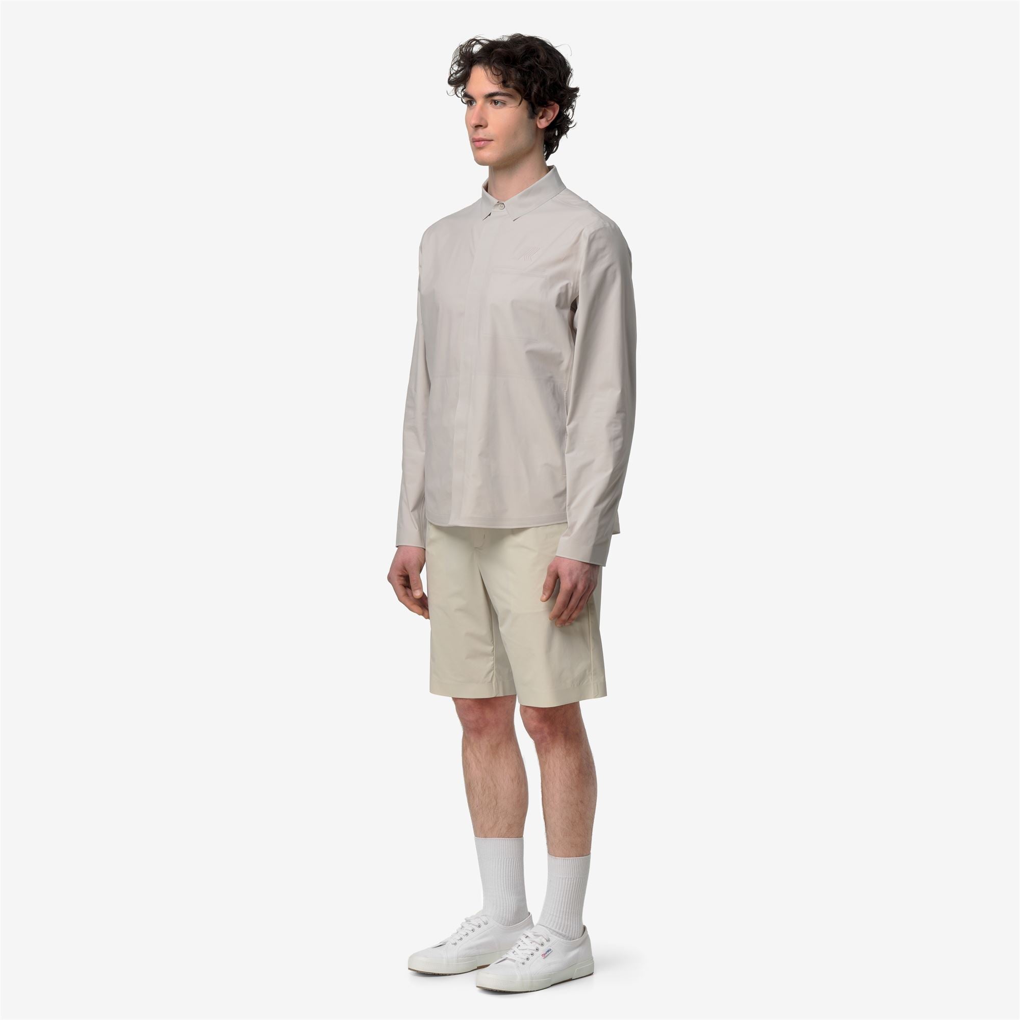Jackets_Man_SHARRIE TECH OVERSHIRT_Short_BEIGE LT - Commercial 5
