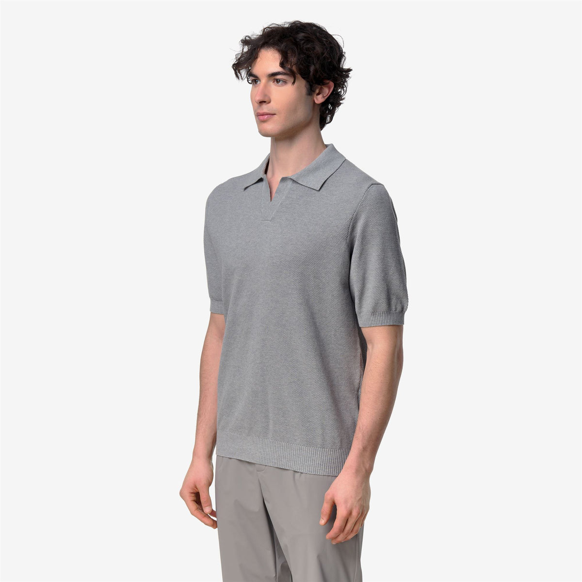 Knitwear_Man_PLEYR_Polo_GREY MEL - Commercial 5