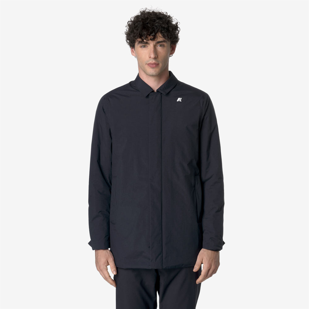 Blue Men's Warm Mid Jacket with Recycled Materials and Down Insulation 02