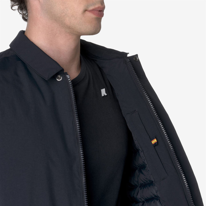 Giacca Mid Calda Uomo Blu con Materiali Riciclati e Imbottitura in Piuma 4