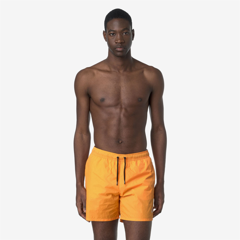 Bathing Suits_MAN_LE VRAI OLIVIER_Swimming Trunks_Orange - Commercial 4