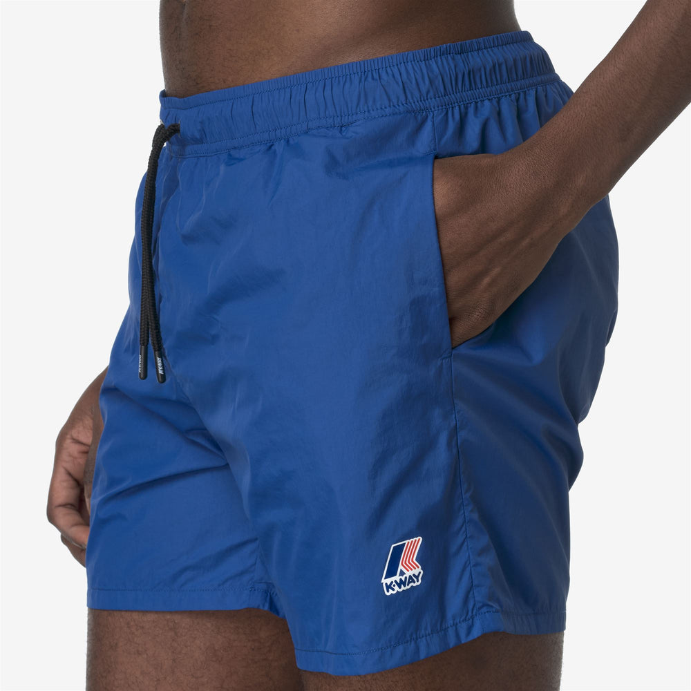 Royal blue Men's Packable Swimming Trunks with Drawstring Waistband 02