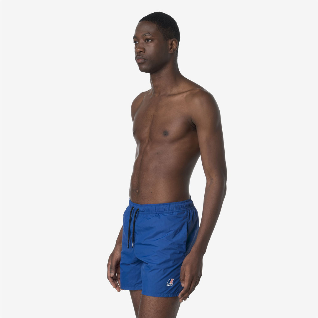 Royal blue Men's Packable Swimming Trunks with Drawstring Waistband main