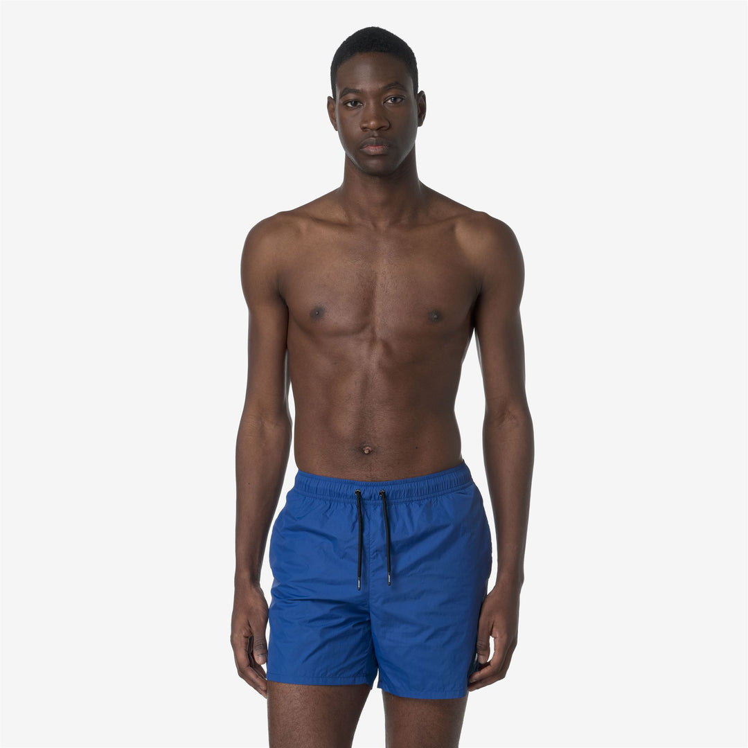 Royal blue Men's Packable Swimming Trunks with Drawstring Waistband main