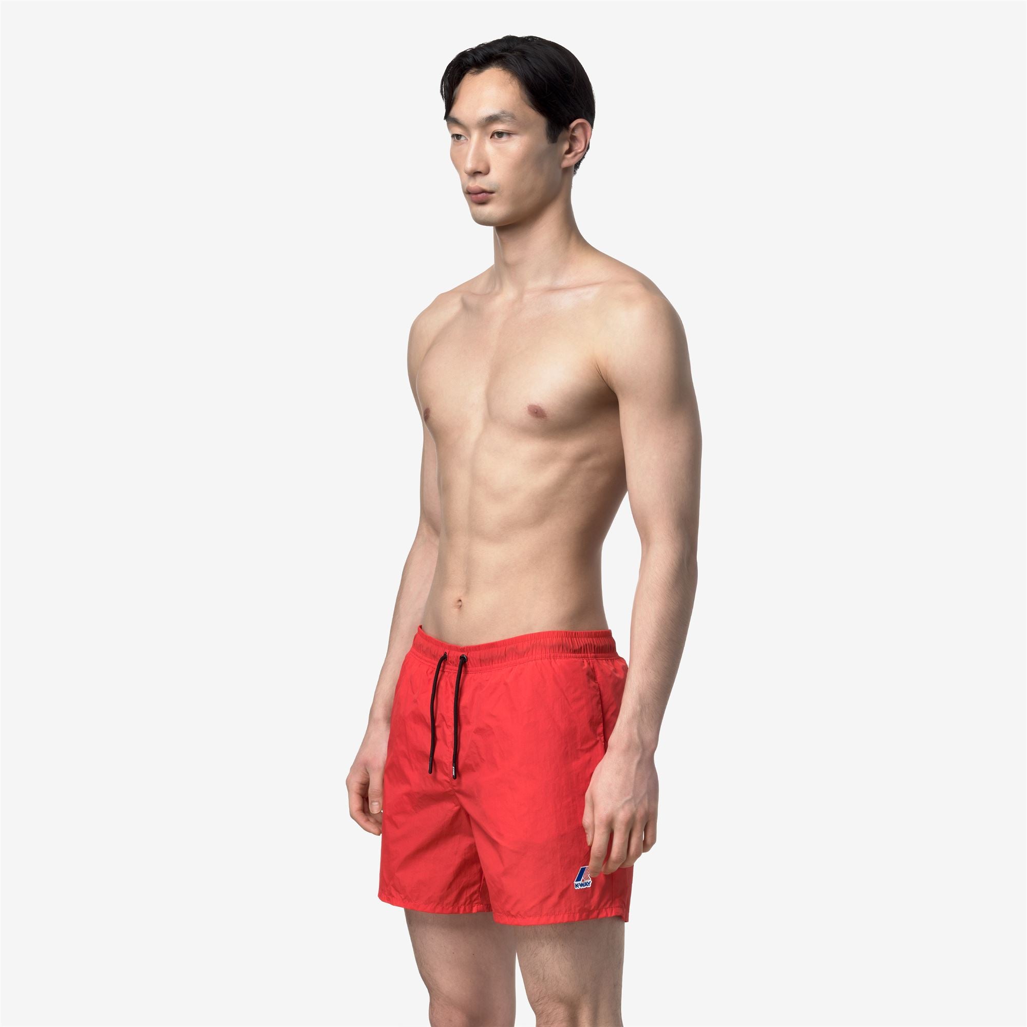 Bathing Suits_MAN_LE VRAI OLIVIER_Swimming Trunks_Red Poppy - Commercial 5