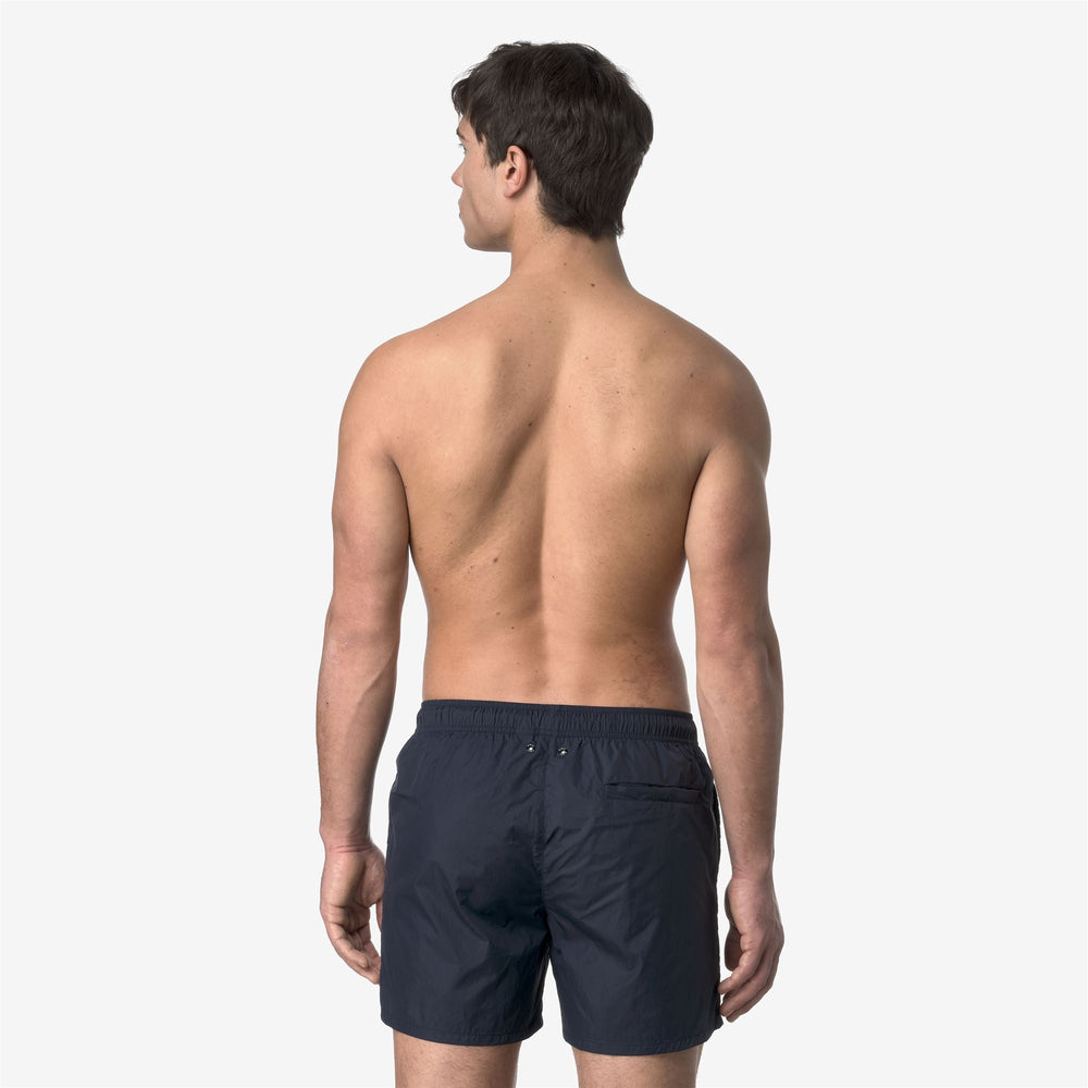 Blue Men's Packable Swimming Trunks for Beach and Pool 02