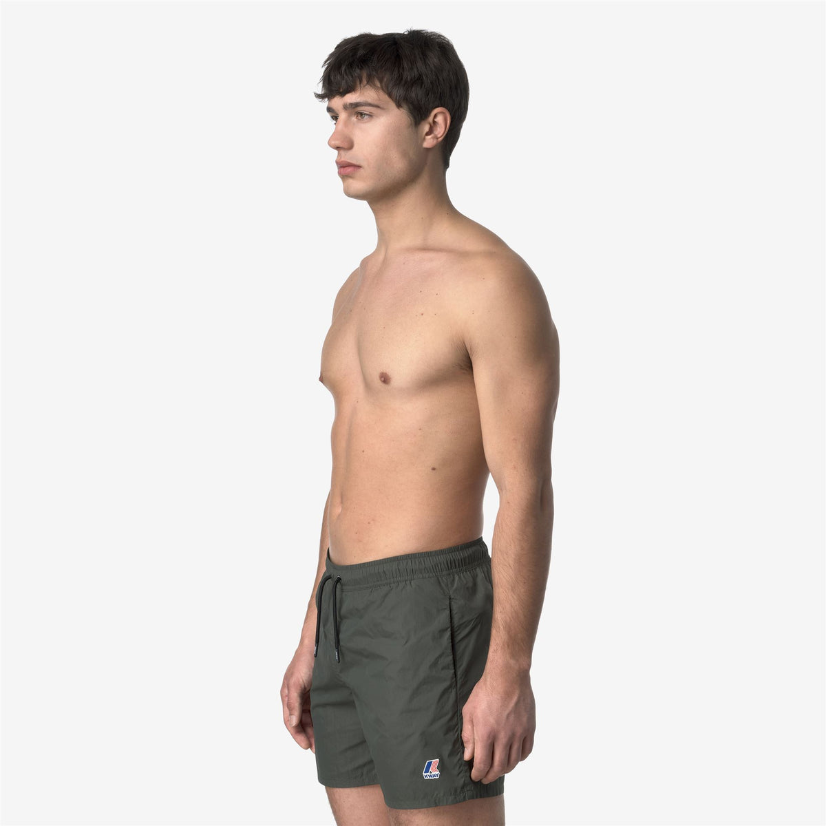 Bathing Suits_MAN_LE VRAI OLIVIER_Swimming Trunks_GREEN BLACKISH - Commercial 5