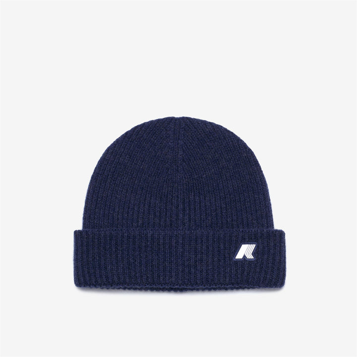 Deep cobalt blue Kid unisex Fisherman’s Rib Wool Beanie Hat 1