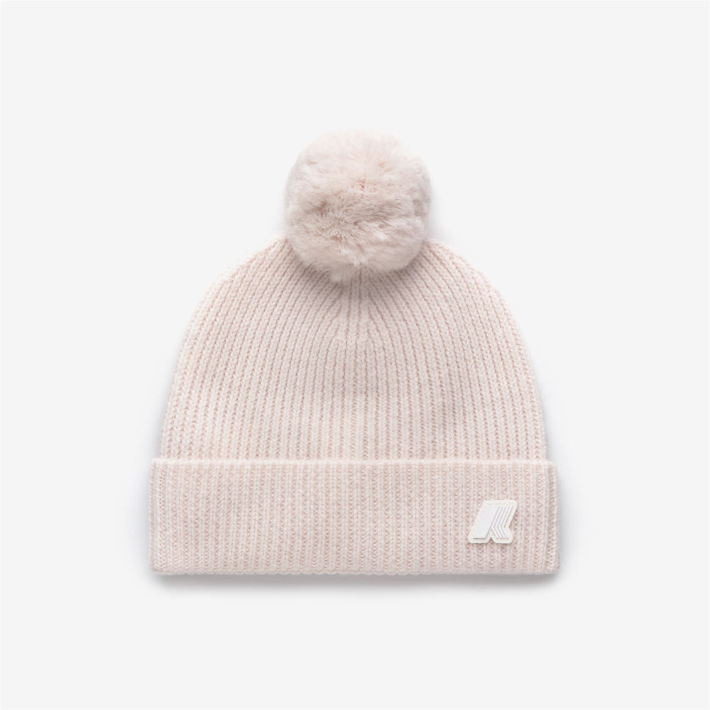 Grey white Girl's Wool Beanie with Pom-Pom for Winter 02