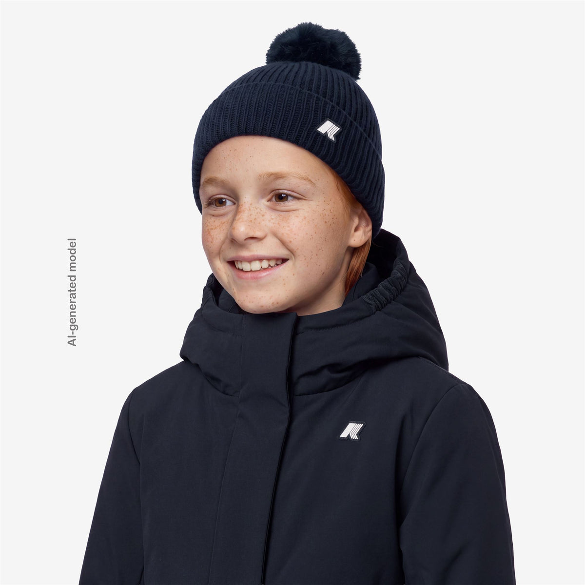 Headwear_GIRL_P. VINCIENNE CARDIGAN STITCH_Hat_Blue Depth - Commercial 4