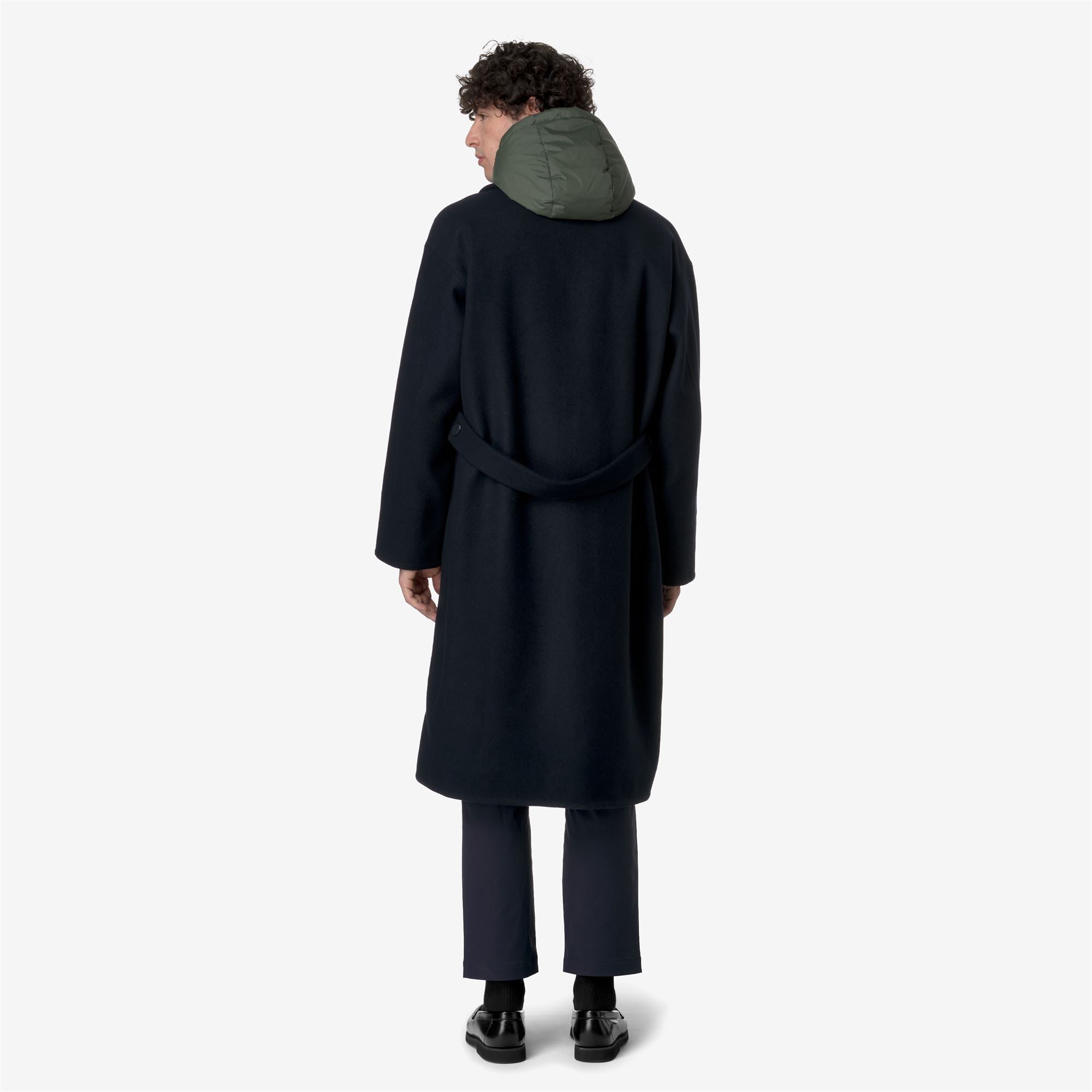 Jackets Man JENZAC WOOLMARK Long BLUE DEPTH - GREEN BLACKISH