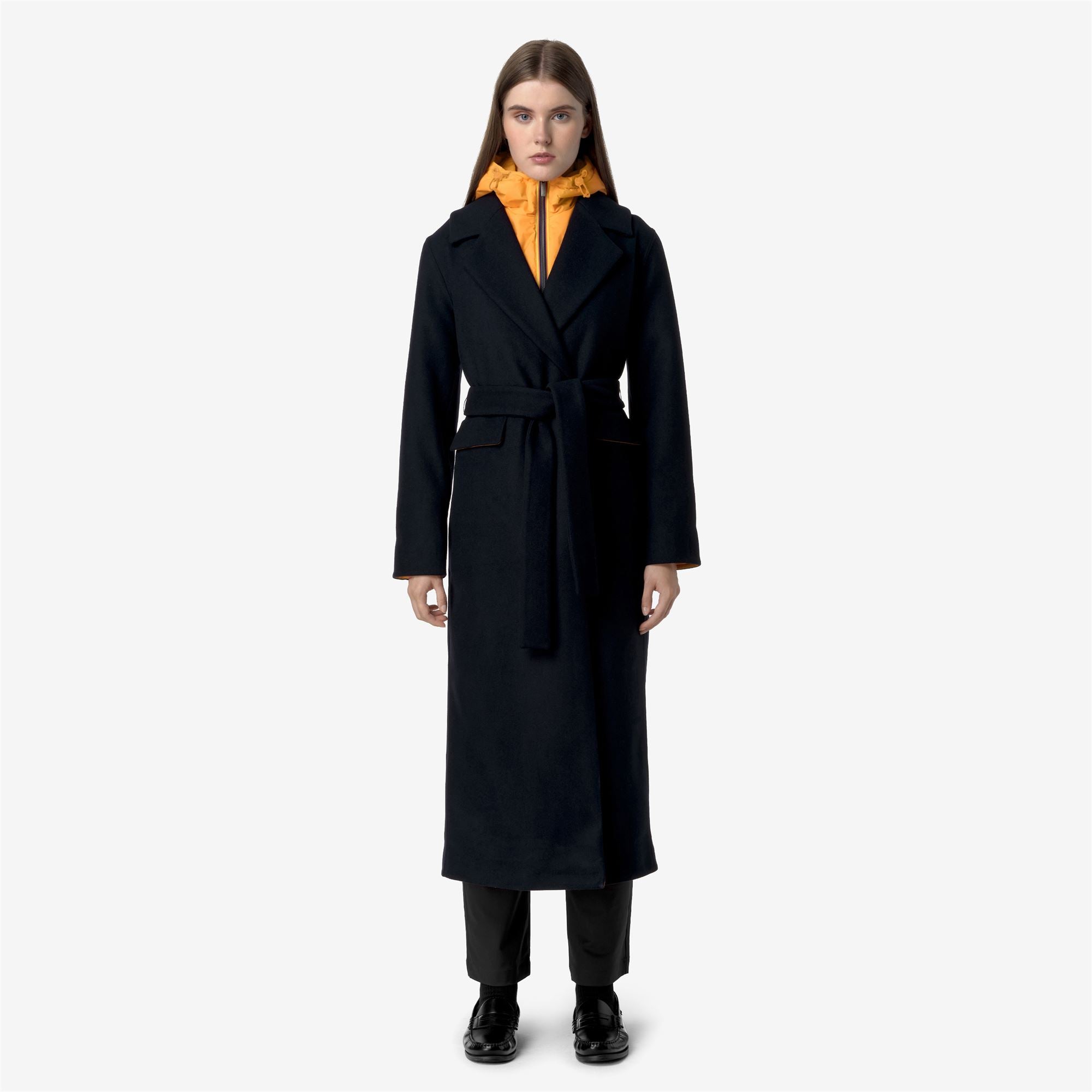 Jackets_WOMAN_JORANCE WOOLMARK_Long_Blue Depth - Orange - Commercial 4