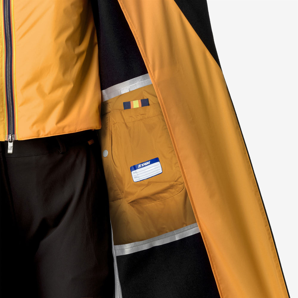 Blue Orange Women's Long Woolmark Coat with Removable Waistcoat 02