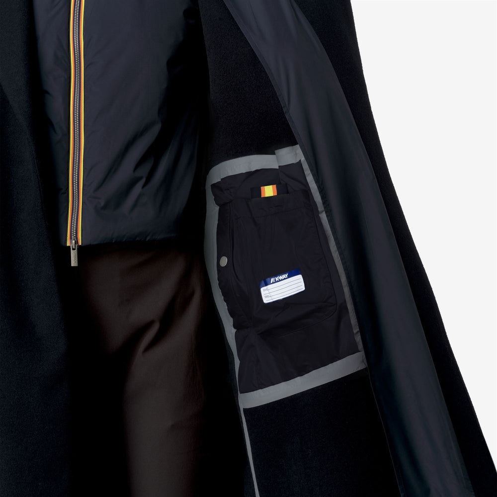 Blue Women's Long Woolmark Coat with Removable Padded Waistcoat 02