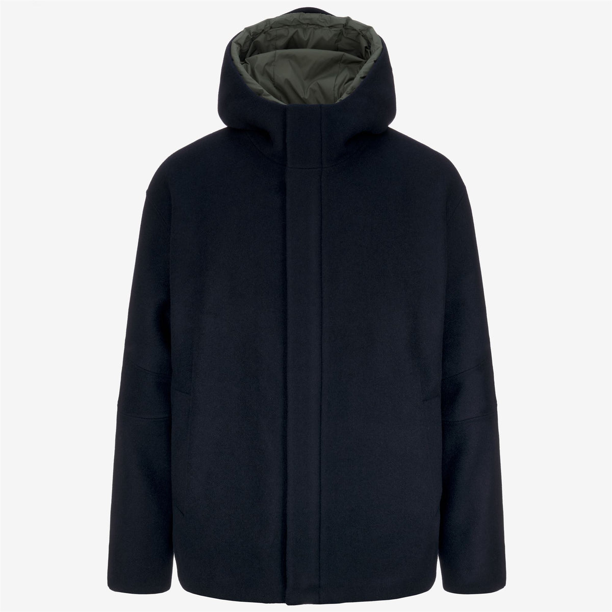Jackets_UNISEX_CLAUDEL WOOLMARK_Jacket_Blue Depth - GREEN BLACKISH - Commercial 1