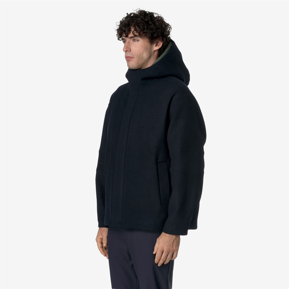 Jackets_UNISEX_CLAUDEL WOOLMARK_Jacket_Blue Depth - GREEN BLACKISH - Commercial 5