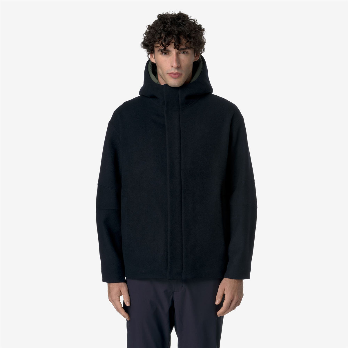 Jackets_UNISEX_CLAUDEL WOOLMARK_Jacket_Blue Depth - GREEN BLACKISH - Commercial 4
