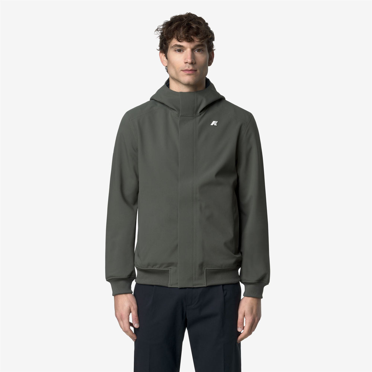 Jackets_MAN_JOACHIM BONDED_Short_GREEN BLACKISH  - Blue Depth - Commercial 4