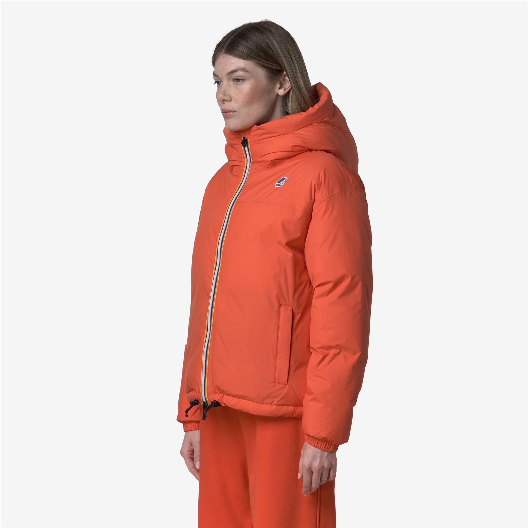 Jackets_WOMAN_LE VRAI 4.0 ALBINE HEAVY WARM_Short_Orange Fiesta - Commercial 5