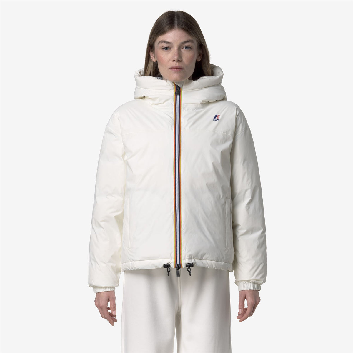 Jackets_WOMAN_LE VRAI 4.0 ALBINE HEAVY WARM_Short_White Gardenia - Commercial 4
