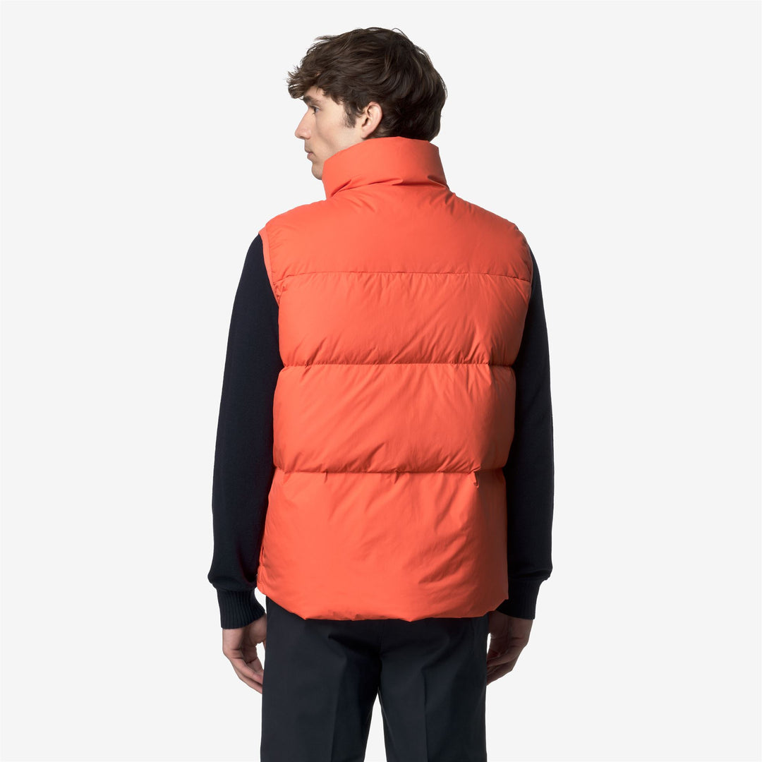 Chaleco acolchado unisex naranja con aislamiento de plumón main