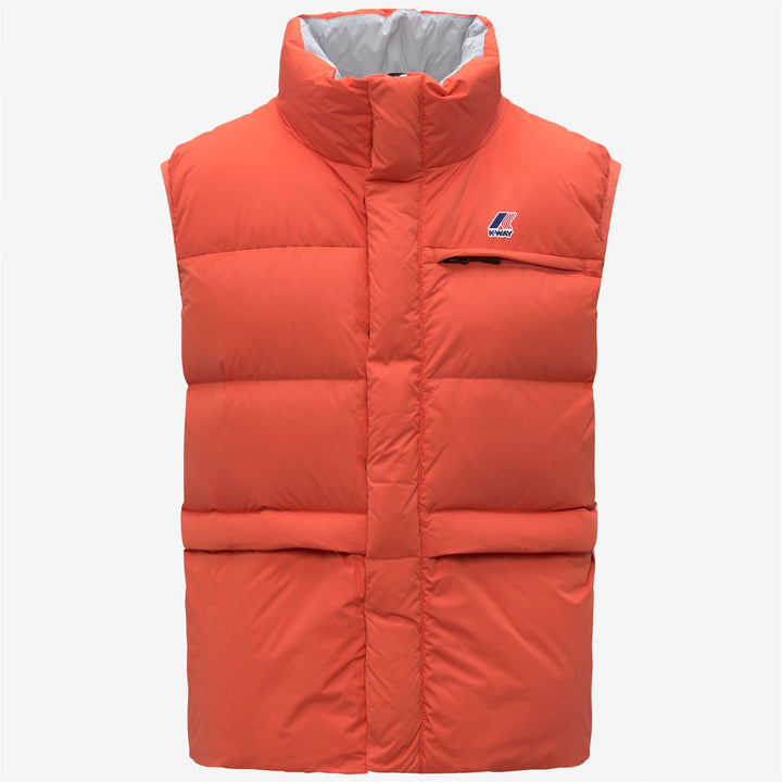 Chaleco acolchado unisex naranja con aislamiento de plumón 1