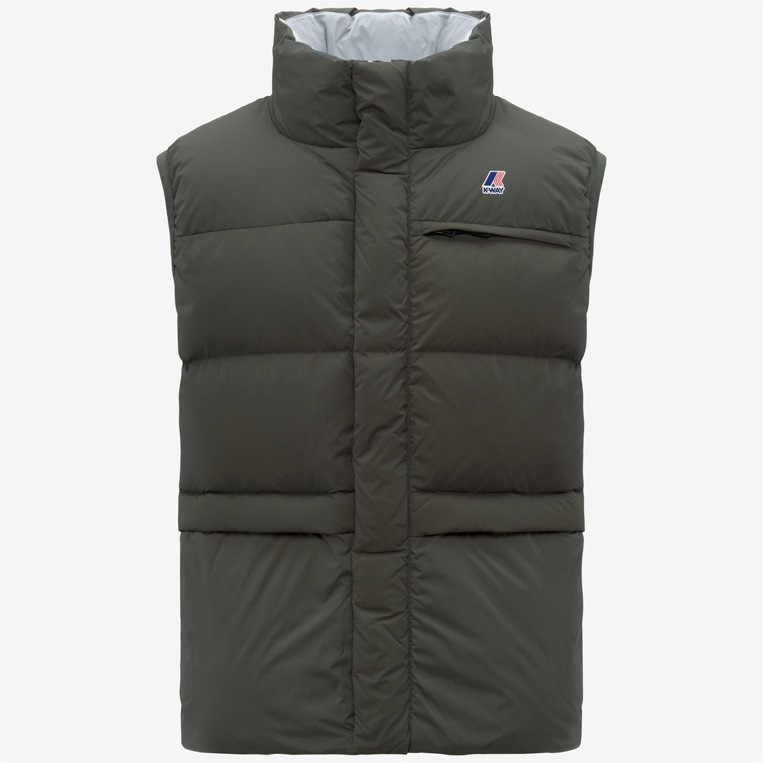 Green black Unisex Warm Padded Vest Jacket 01