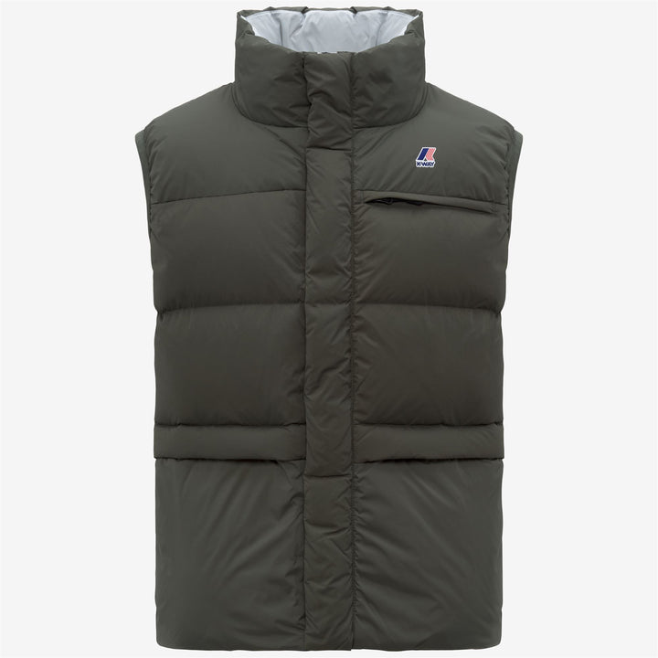 Green black Unisex Warm Padded Vest Jacket 1