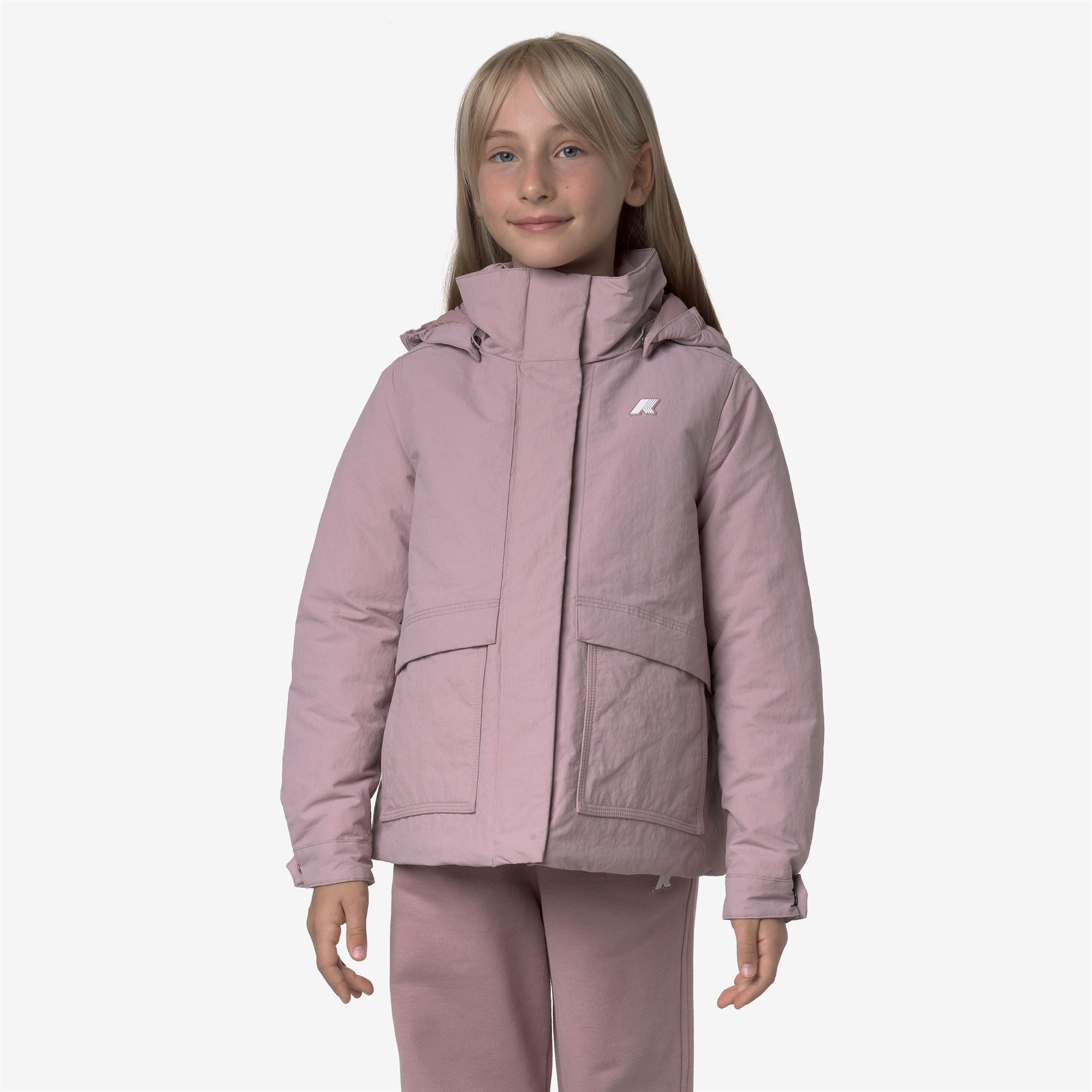 Jackets_GIRL_P. KALI WARM COTTON NYLON_Short_Rose Pinkish - Commercial 4
