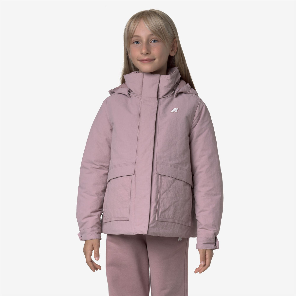 Jackets_GIRL_P. KALI WARM COTTON NYLON_Short_Rose Pinkish - Commercial 4