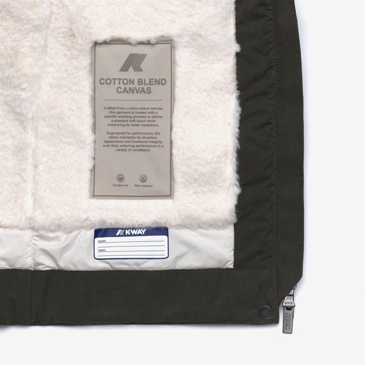 Chaqueta ecológica 3/4 para niña, color verde y negro 2