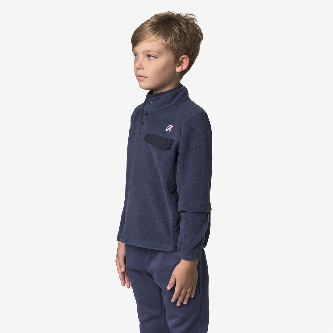 Maglione in pile unisex blu scuro per bambini, per autunno e inverno main