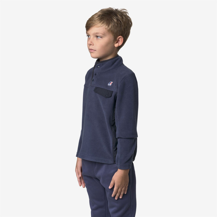 Maglione in pile unisex blu scuro per bambini, per autunno e inverno 4