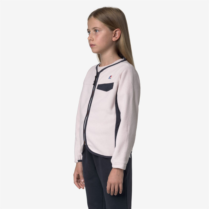 Grey girl's fleece jacket for fall and winter 4