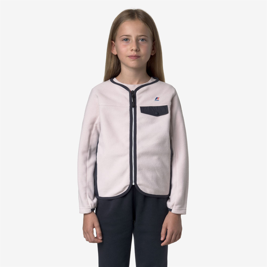 Grey girl's fleece jacket for fall and winter main