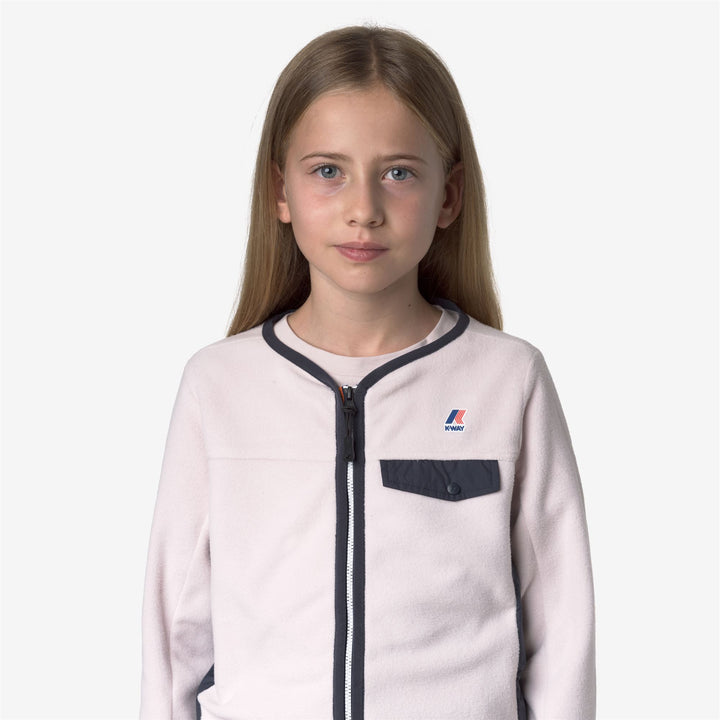 Grey girl's fleece jacket for fall and winter 2