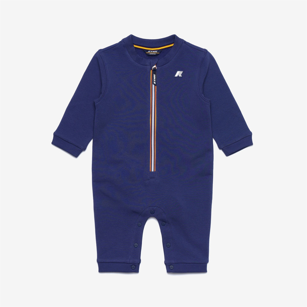 Deep blue Unisex Kids' Cotton Tracksuit and Hat Set 02