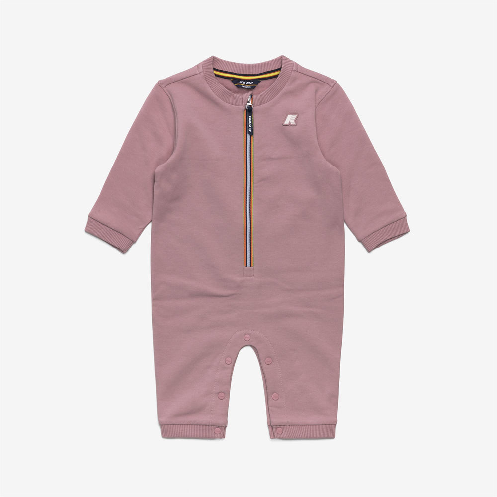 Brown pinkish Unisex Kid's Tracksuit and Hat Set 02