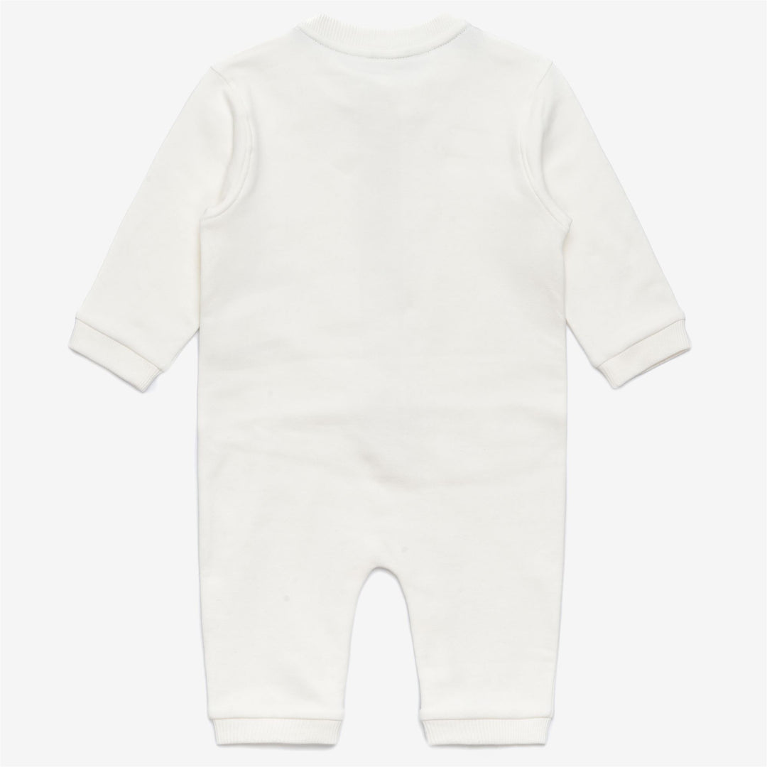 Completo tuta e cappello unisex in cotone bianco per bambini main