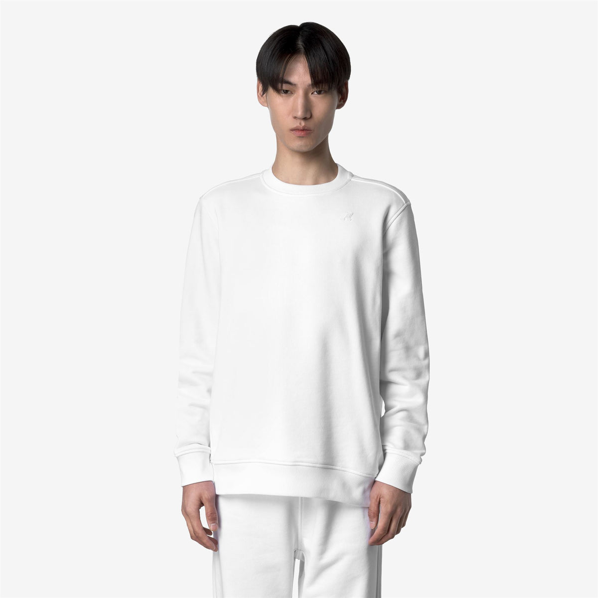 Fleece_MAN_BAPTISTE FRENCH TERRY_Jumper_White - Commercial 4