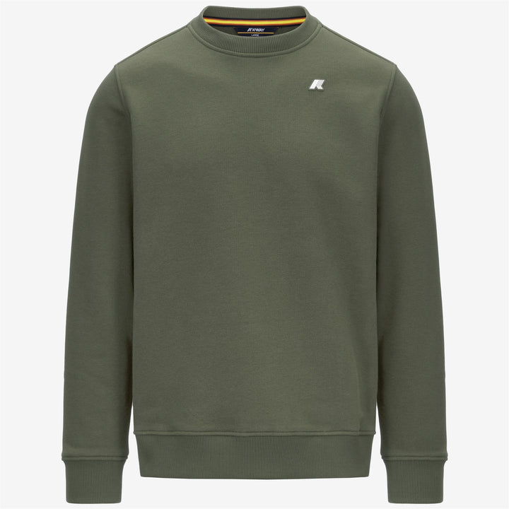 Maglione in Pile Casual Uomo Verde Lichene per Uso Cittadino 1