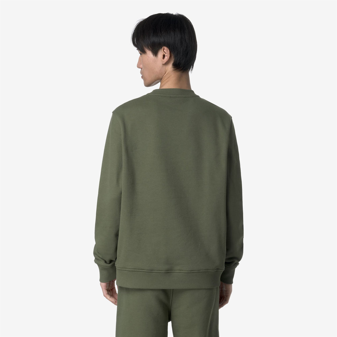 Maglione in Pile Casual Uomo Verde Lichene per Uso Cittadino main
