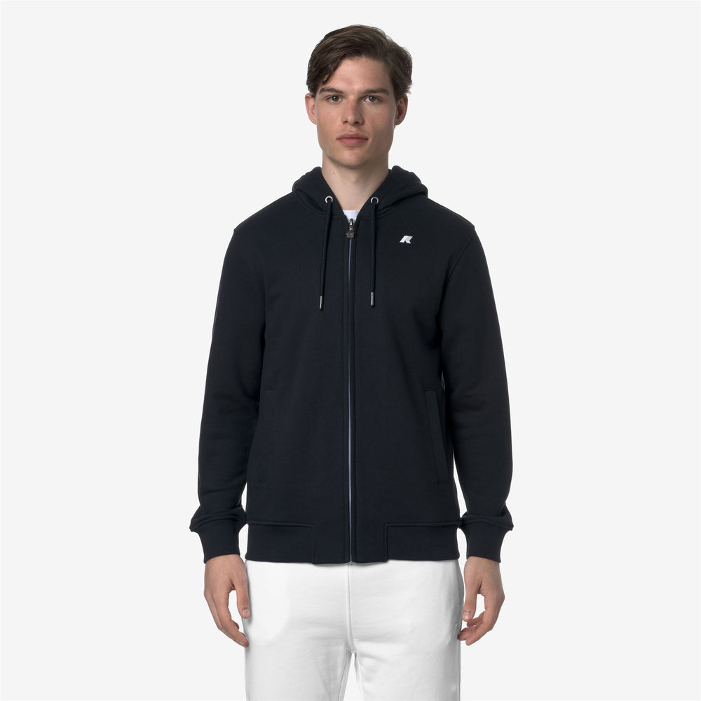 Blue Men's Casual French Terry Hoodie for City Wear 02