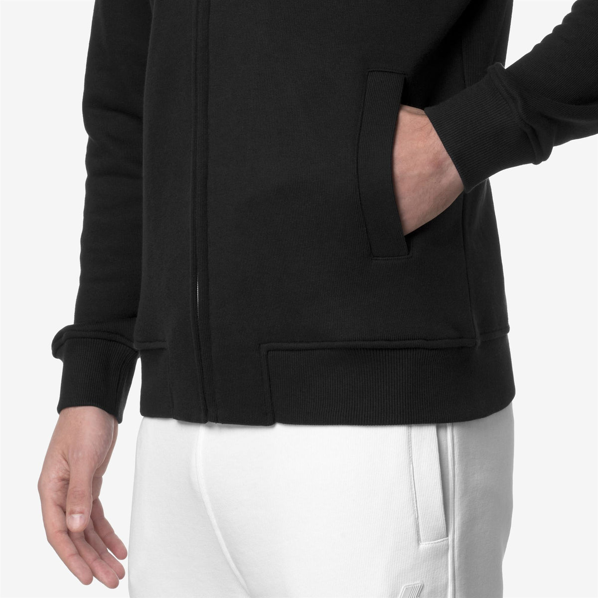 Fleece_MAN_ANTHONY FRENCH TERRY_Jacket_Black Pure - Commercial 7