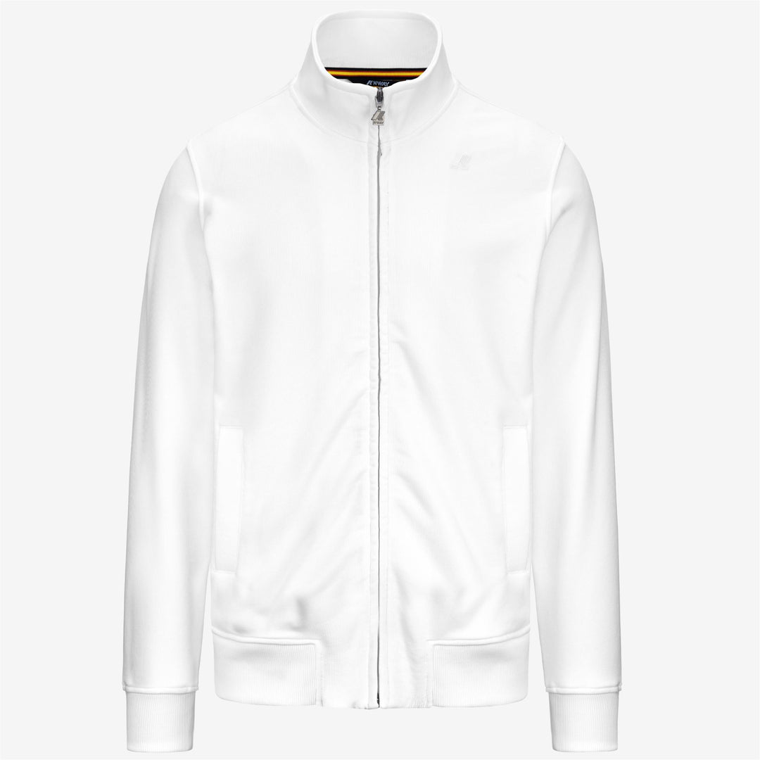 Grey White Men's Casual Fleece Jacket with High Collar and Pockets 01