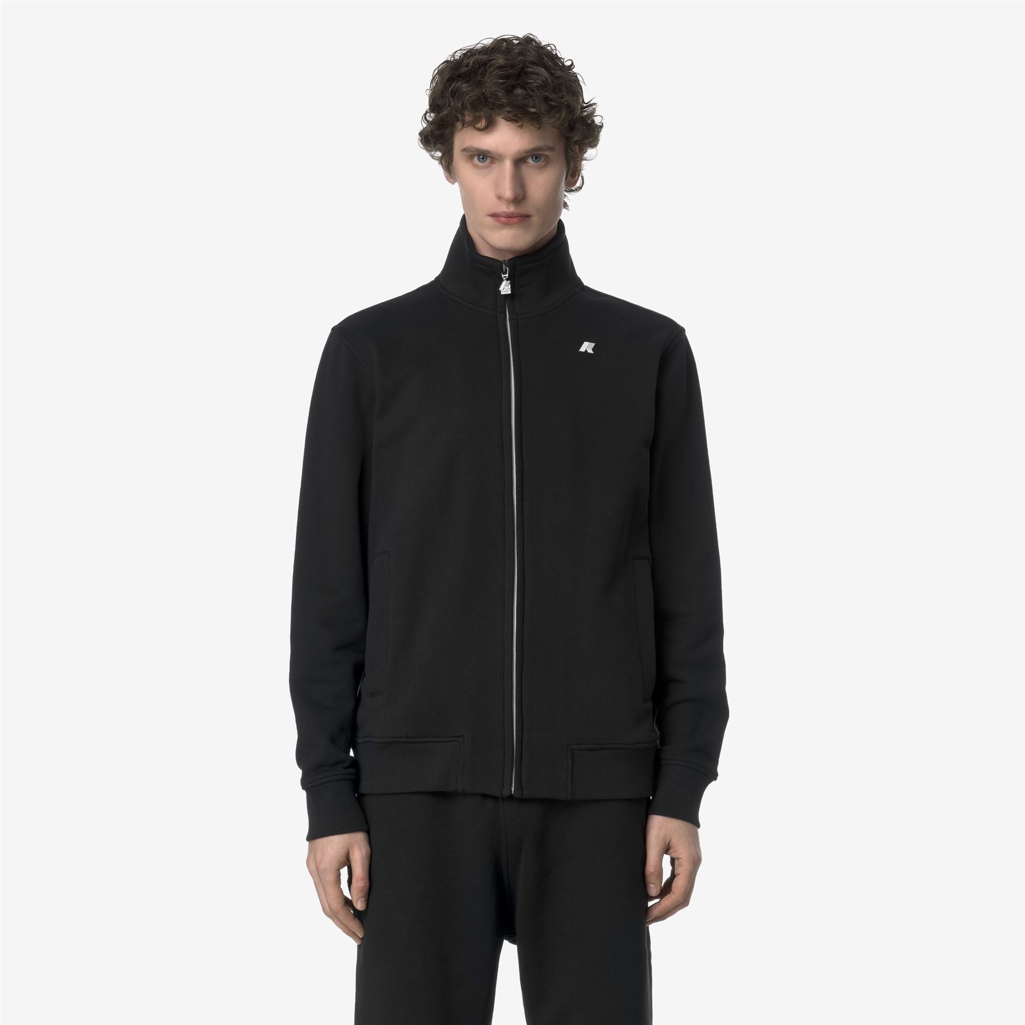 Fleece_MAN_FINN FRENCH TERRY_Jacket_Black Pure - Commercial 4
